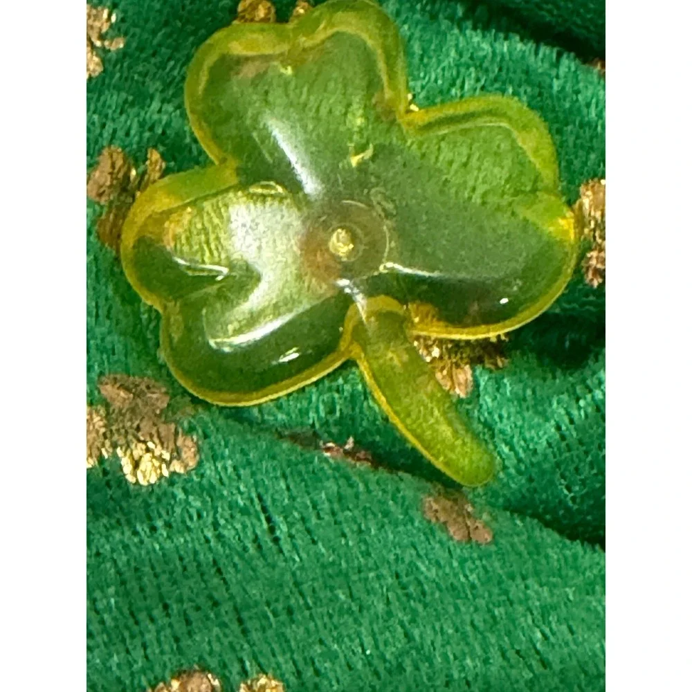 St Patricks Day‎ Green Light Up Bow Shamrock Gold Foil Velvet Headband Necktie